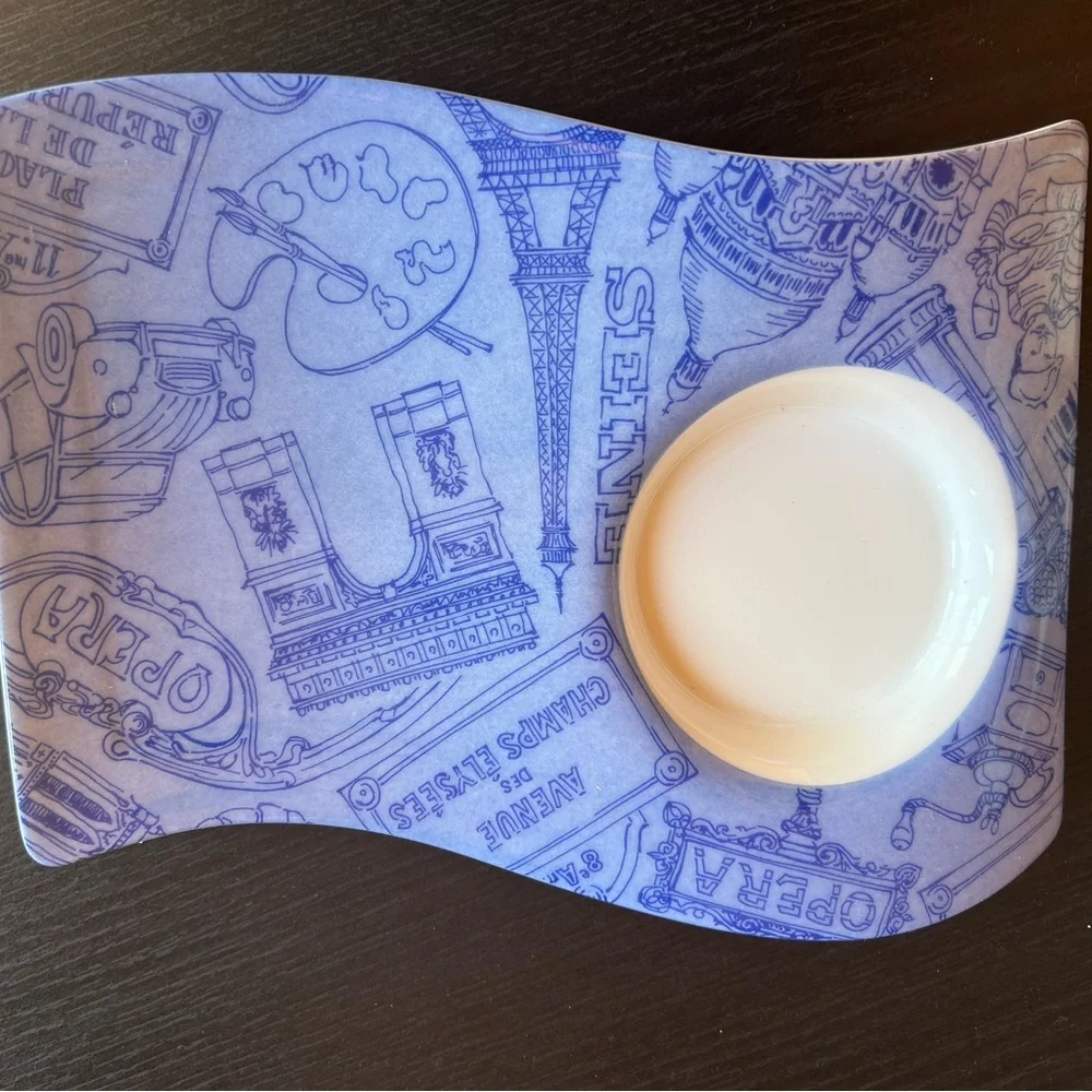 Villeroy & Boch White and Blue Mug with Saucer - Picture 5 of 7